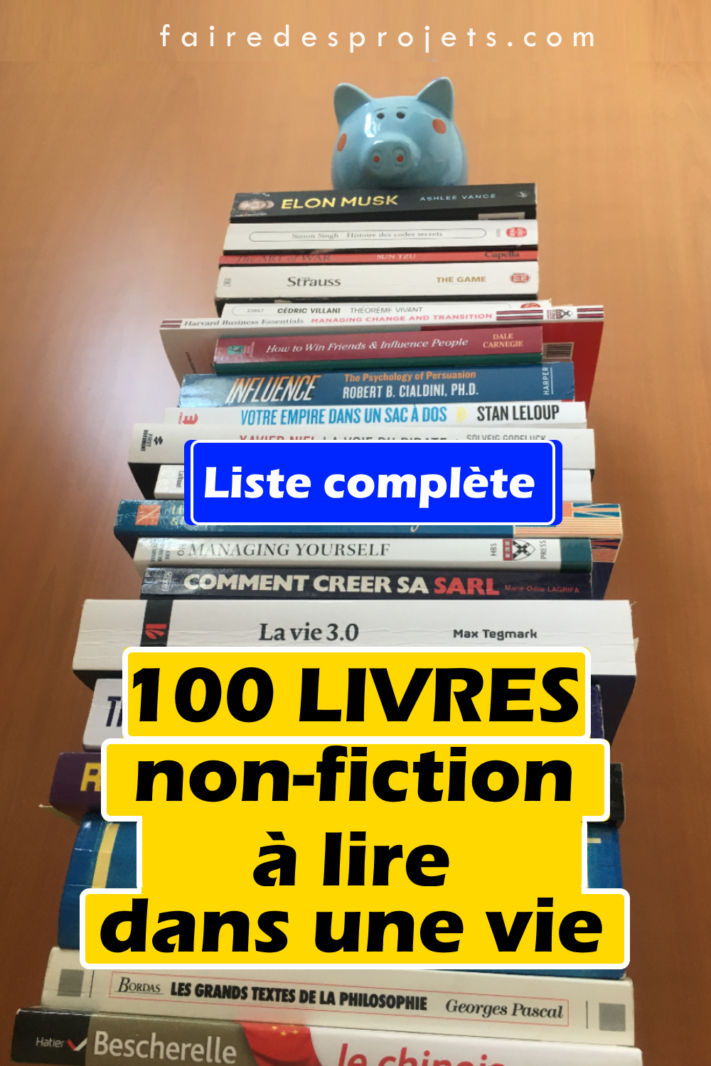 lecture active : 100 livres de non fiction à lire dans une vie